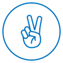 Hand peace 2 icon