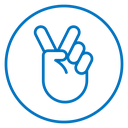 Hand peace icon