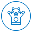 Hand puppet icon