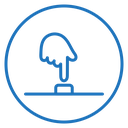 Hand push button icon