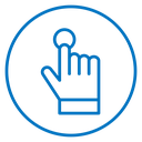 Hand push button icon