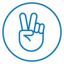 Hand scissors icon