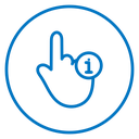 Hand with information icon