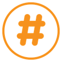 Hashtag Color Outline icon