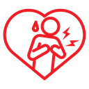 Heart attack icon