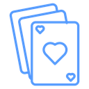Heart Suit Cards Color Outline icon