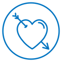 Heart with arrow 2 icon
