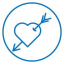 Heart with arrow icon