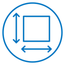 Height and width icon