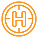 Helicopter helipad icon