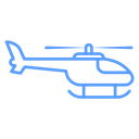 Helicopter Side Profile Color Outline icon