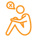 Helpless human icon