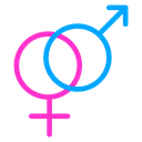 Heterosexual gender symbol icon