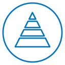 Hierarchy pyramid icon