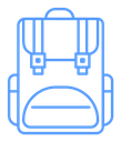 Hiking backpack icon
