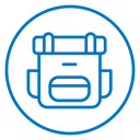 Hiking backpack icon