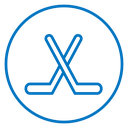 Hockey sticks icon