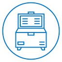 Horizontal shop refrigerator icon