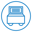 Horizontal shop refrigerator icon