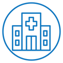Hospital building icon