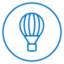 Hot air balloon icon