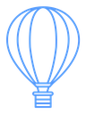 Hot air balloon icon