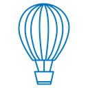Hot air balloon icon