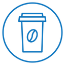 Hot coffee cup icon