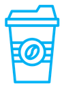 Hot coffee cup icon