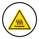 Hot surface do not touch danger sign icon