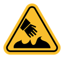Hot surface do not touch danger sign icon