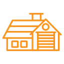 House with garage icon