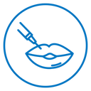 Hyaluronic acid lips injection icon