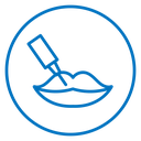 Hyaluronic acid lips injection icon