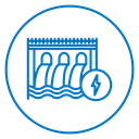 Hydroelectric power plant icon