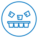 Ice cube plastic container Color Outline icon