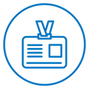 Identification badge icon