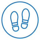 Imprint soles shoes icon