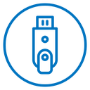 Inclined pendrive icon