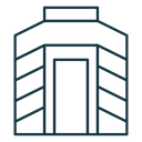 Infrared heat cabin icon