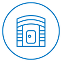 Infrared heat cabin icon