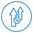Interest growth icon