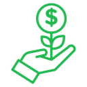 Investment Growth Hand Plant icon