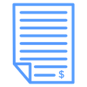 Invoice Dollar Sheet icon