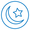 Islam star and crescent icon