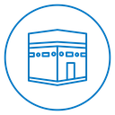 Kaaba Mecca Color Outline icon