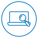 Laptop monitoring screen icon