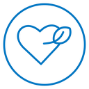 Leaf heart icon