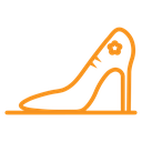 Leather shoes heel icon