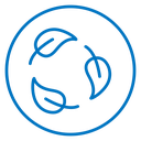 Leaves eco recycle icon